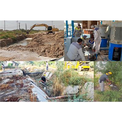 اقدامات رسیدگی به شهرک بعثت در پی بارندگی های سالیانه 1