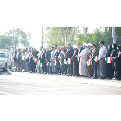 برگزاری مراسم نمادین استقبال از ورود حضرت امام خمینی (ره) در فرودگاه بندرماهشهر 2