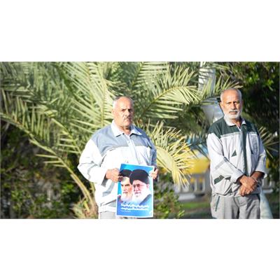 برگزاری مراسم نمادین استقبال از ورود حضرت امام خمینی (ره) در فرودگاه بندرماهشهر 6